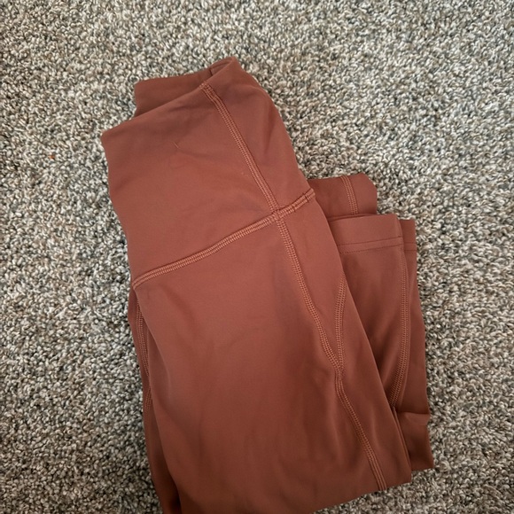 lululemon rust-colored high rise flare leggings - Picture 3 of 3